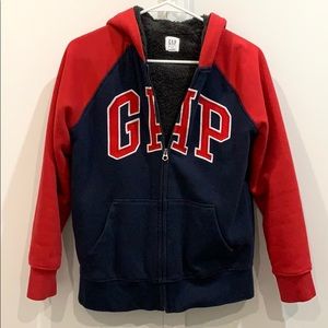 GAP Boys Sherpa Lined Hoodie Sz XL